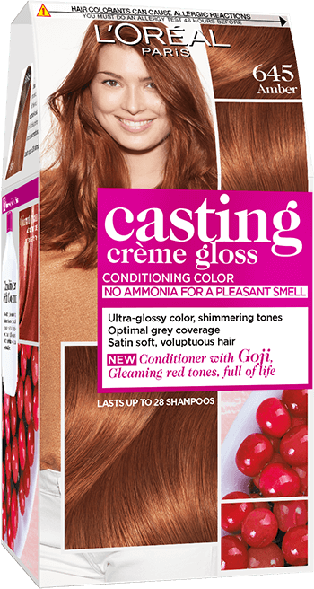 haircolor 645 amber casting creme gloss packshot