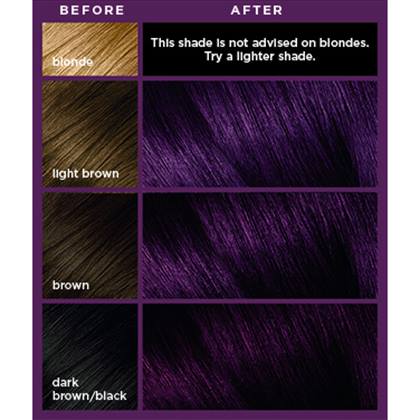 Haircolor Dark Purple Colorista Gel Hair