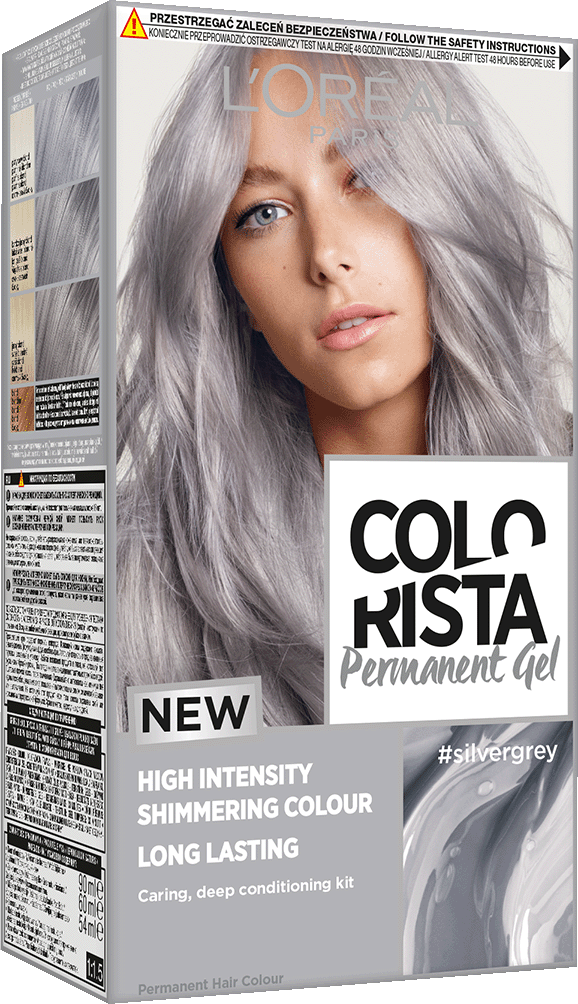 Haircolor Silver Grey Colorista Gel Packshot Front