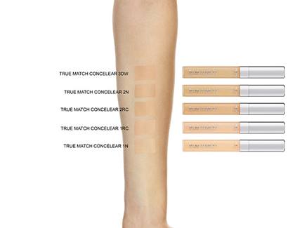 concealer true match perfect concealer fair skin arm swatch