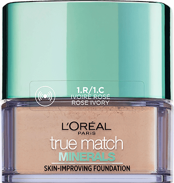 foundation rose ivory 1R 1C true match mineral powder packshot